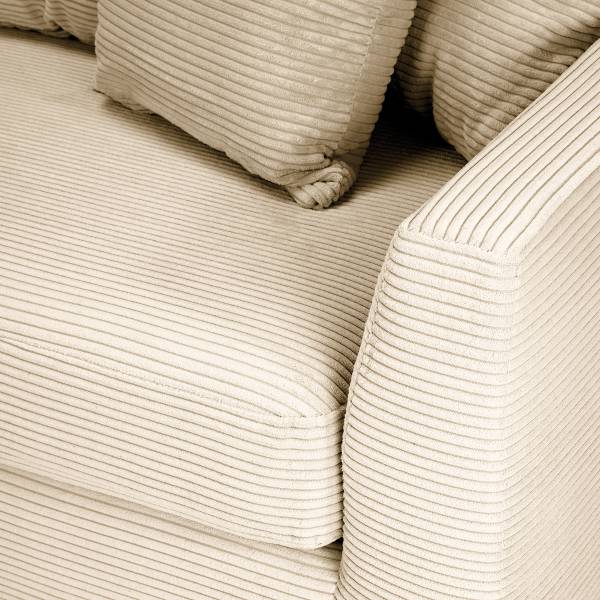 Ecksofa Dovi Cordstoff Calice: Creme