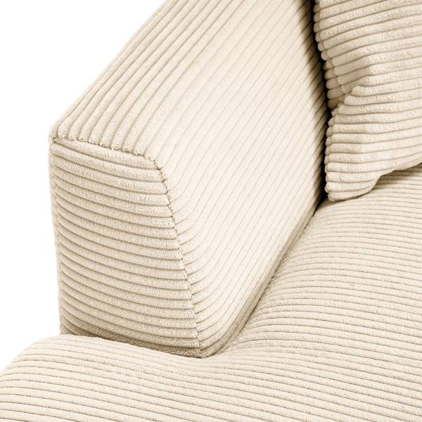 Ecksofa Dovi Cordstoff Calice: Creme