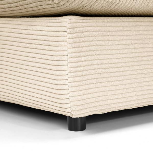 Ecksofa Dovi Cordstoff Calice: Creme