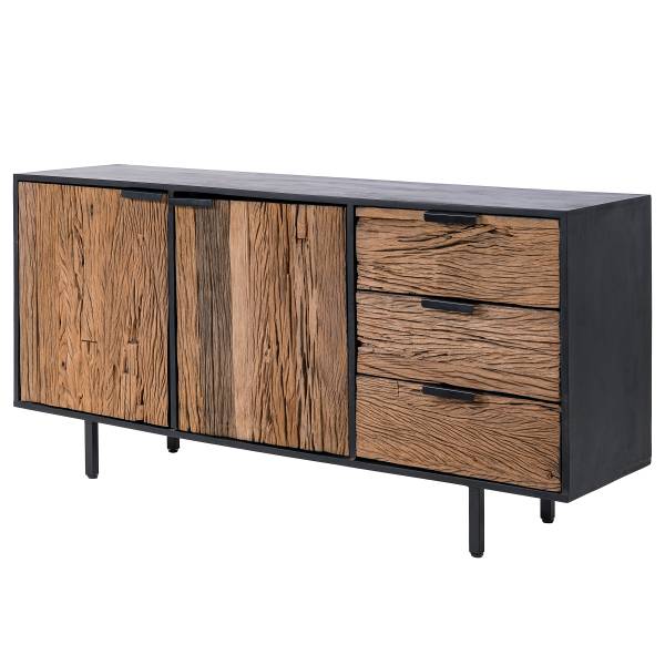 Madia in legno massello Cowes Mango / Mango nero