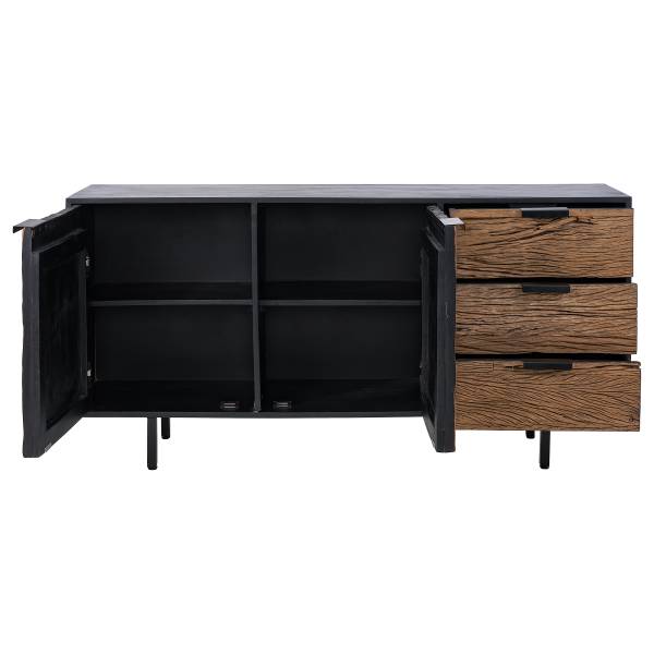 Madia in legno massello Cowes Mango / Mango nero