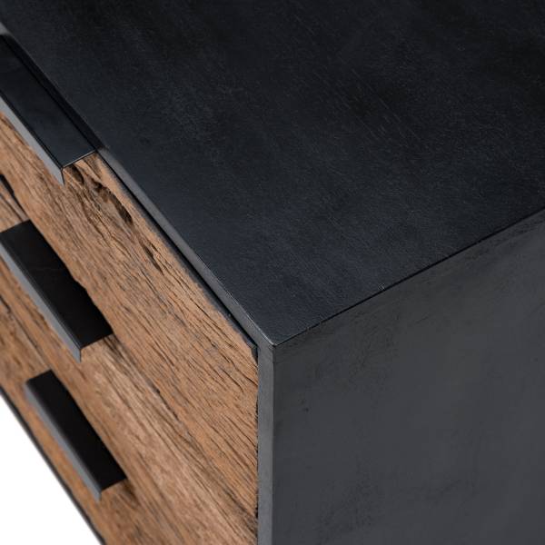 Madia in legno massello Cowes Mango / Mango nero