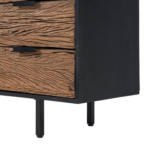 Madia in legno massello Cowes Mango / Mango nero