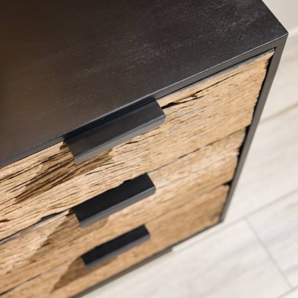 Madia in legno massello Cowes Mango / Mango nero