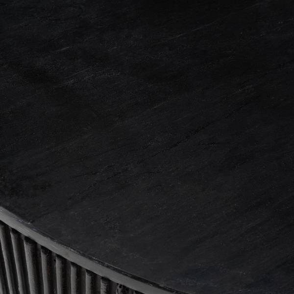 Couchtisch KAONKE Marmor / Mango massiv - Marmor Schwarz / Mango Schwarz