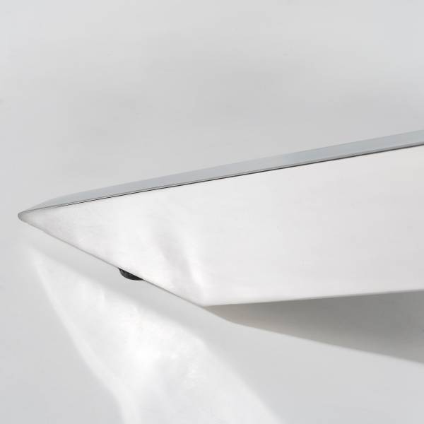 Tavolino da salotto MAHSA Mango massello / Metallo - Mango nero / acciaio inox