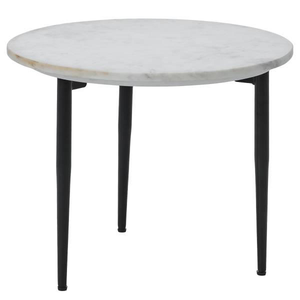 Set di 2 tavolini da salotto Condis Acacia massello / marmo - Acacia marmo bianco