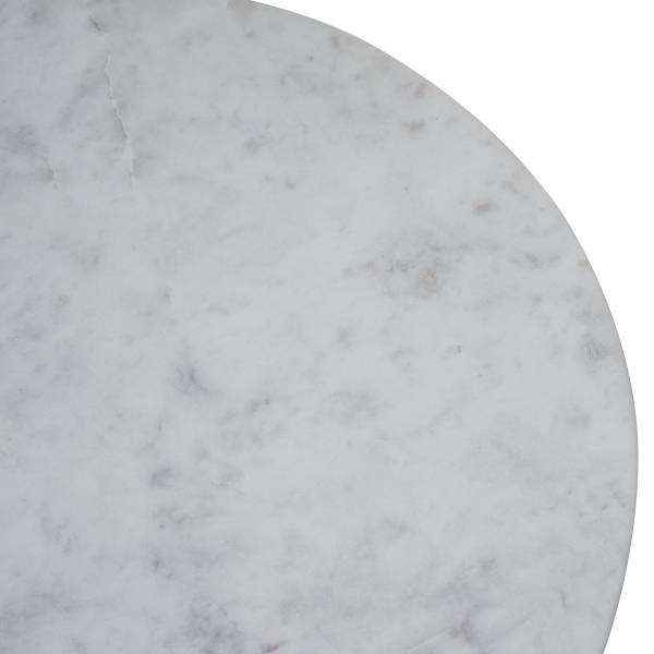 Set di 2 tavolini da salotto Condis Acacia massello / marmo - Acacia marmo bianco