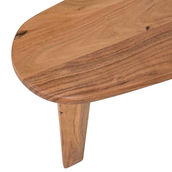 Massiver Couchtisch Ouyya 2-teilig Akazie / Akazie Schwarz