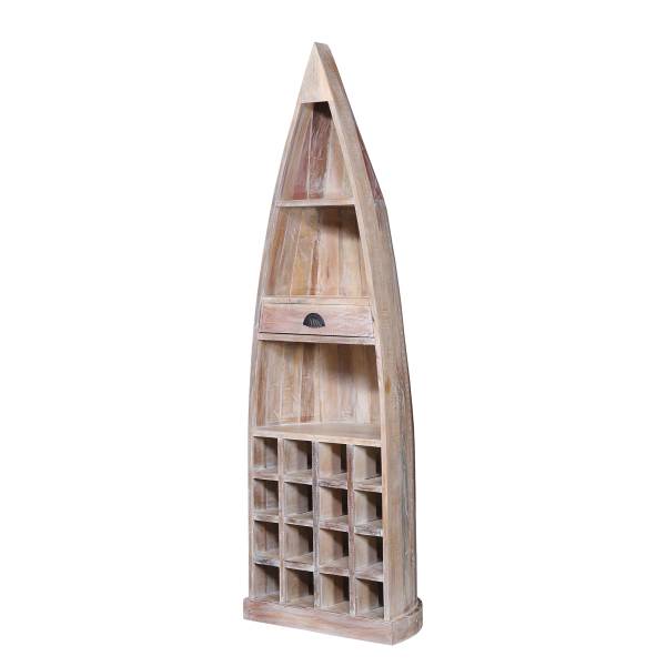 Scaffale in legno massello Jangui Mango bianco