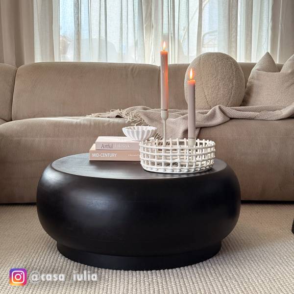 Massiver Couchtisch SUCEN Mango Schwarz