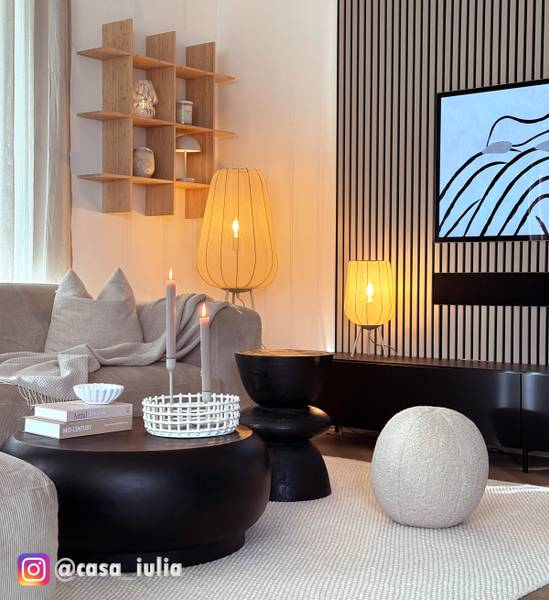 Massiver Couchtisch SUCEN Mango Schwarz