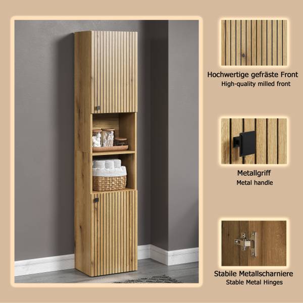 Colonne de salle de bain Bliss 40 cm Imitation chêne