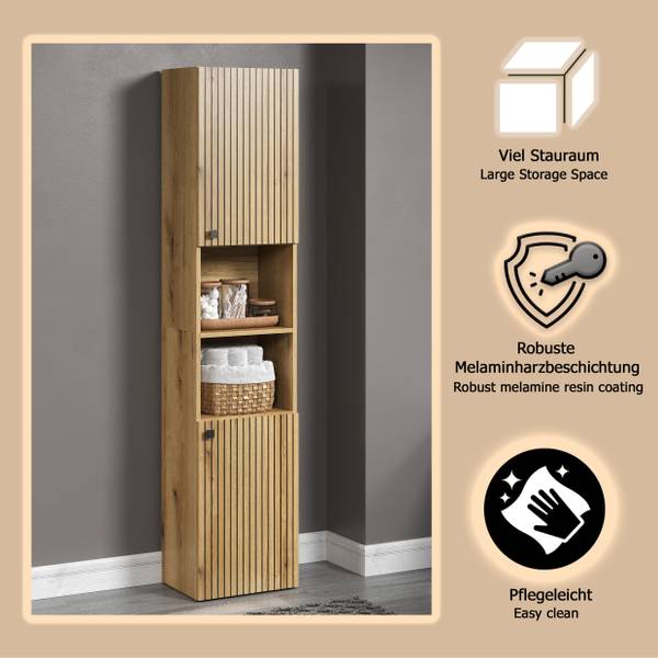 Colonne de salle de bain Bliss 40 cm Imitation chêne