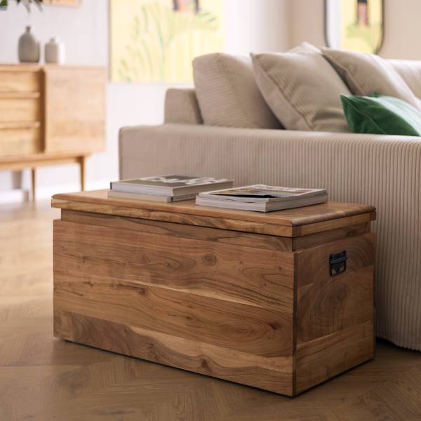 Houten kisttafel GAIOT licht acaciahout