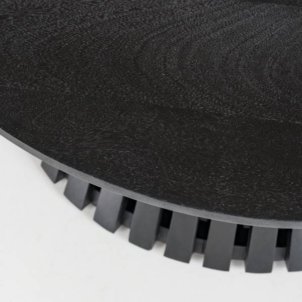 Tavolino da salotto GAKAT Legno di mango nero - Diametro: 84 cm