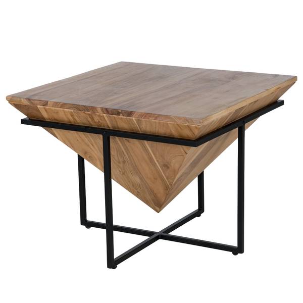Massiver Couchtisch ITURU Akazie / Schwarz