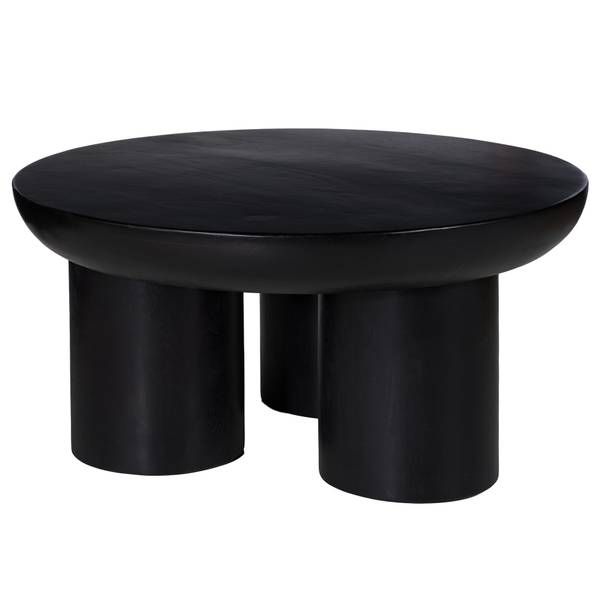 Houten salontafel OLIDE zwart acaciahout