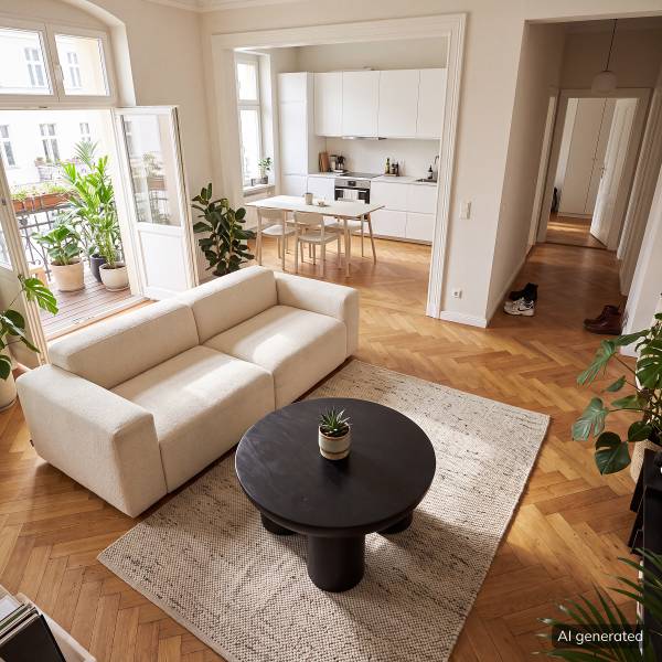 Houten salontafel OLIDE zwart acaciahout
