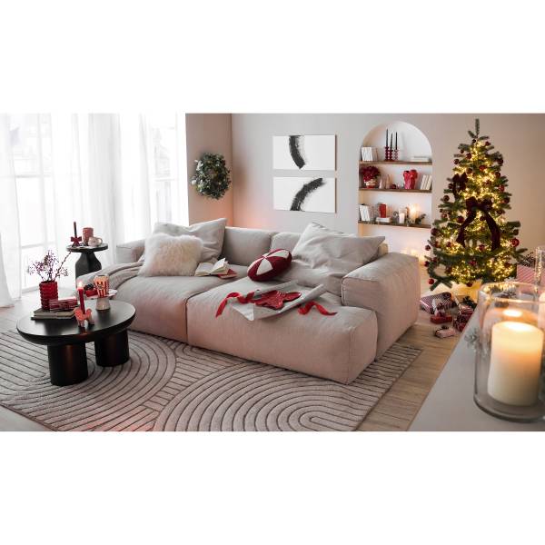 Houten salontafel OLIDE zwart acaciahout