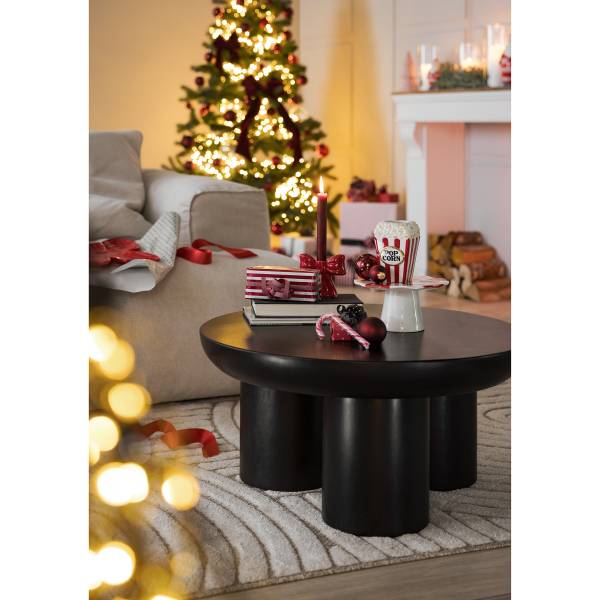 Houten salontafel OLIDE zwart acaciahout