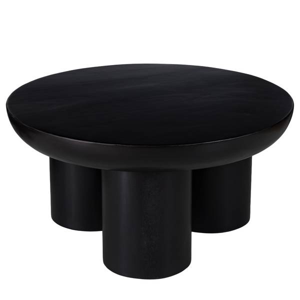 Houten salontafel OLIDE zwart acaciahout
