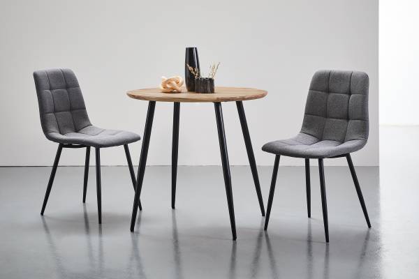 Table avec plateau massif COVEL Acacia massif / Fer