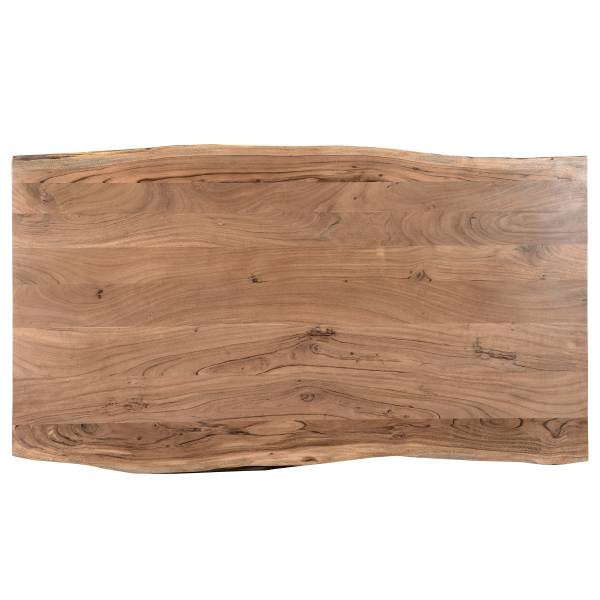 Table avec plateau massif ESSY Acacia massif / Fer