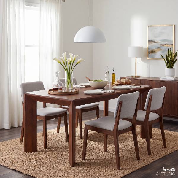 Massiver Esstisch KATHRI Mango massiv - 130 x 65 cm