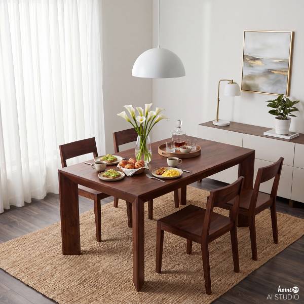 Massiver Esstisch KATHRI Mango massiv - 130 x 65 cm