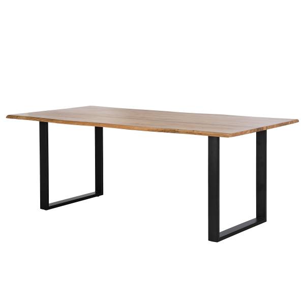 Esstisch AHAR mit Massivholzplatte Akazie massiv / Eisen - Breite: 200 cm