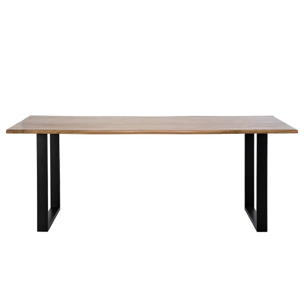Esstisch AHAR mit Massivholzplatte Akazie massiv / Eisen - Breite: 200 cm