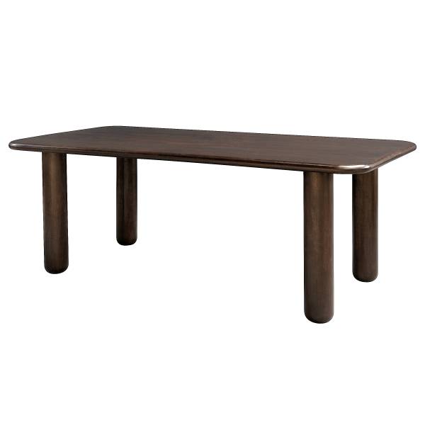 Table en bois massif FALOLO Manguier massif - Marron foncé