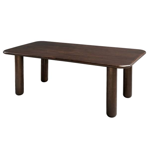 Table en bois massif FALOLO Manguier massif - Marron foncé