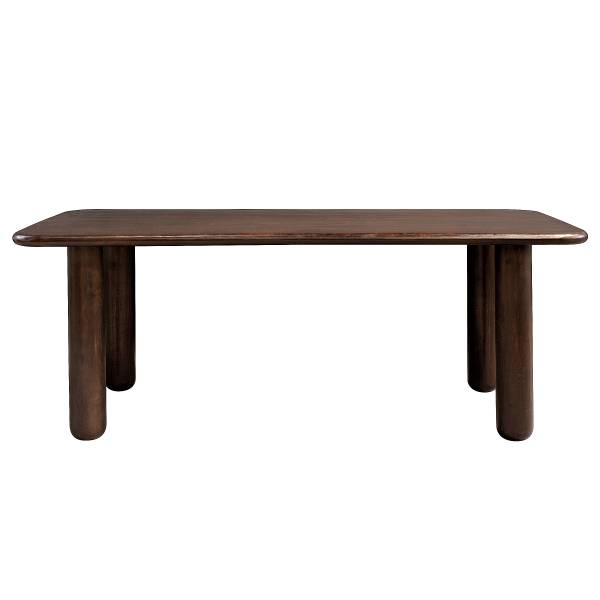 Table en bois massif FALOLO Manguier massif - Marron foncé