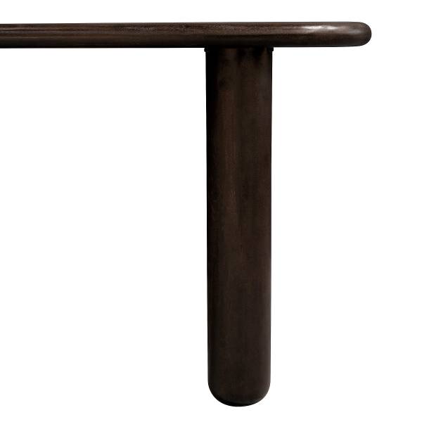 Table en bois massif FALOLO Manguier massif - Marron foncé