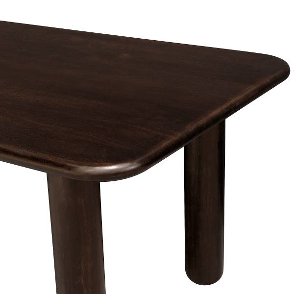 Table en bois massif FALOLO Manguier massif - Marron foncé