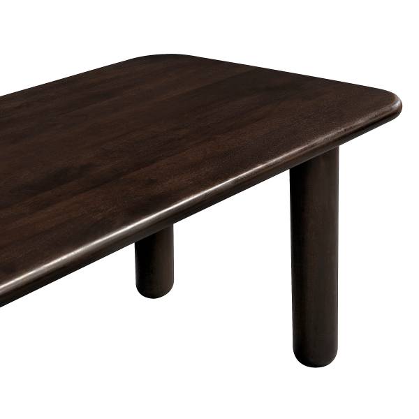 Table en bois massif FALOLO Manguier massif - Marron foncé