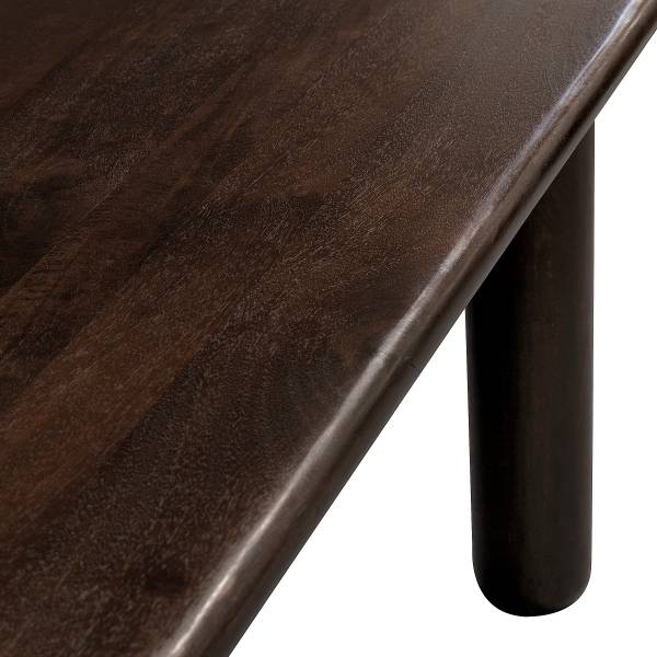 Table en bois massif FALOLO Manguier massif - Marron foncé