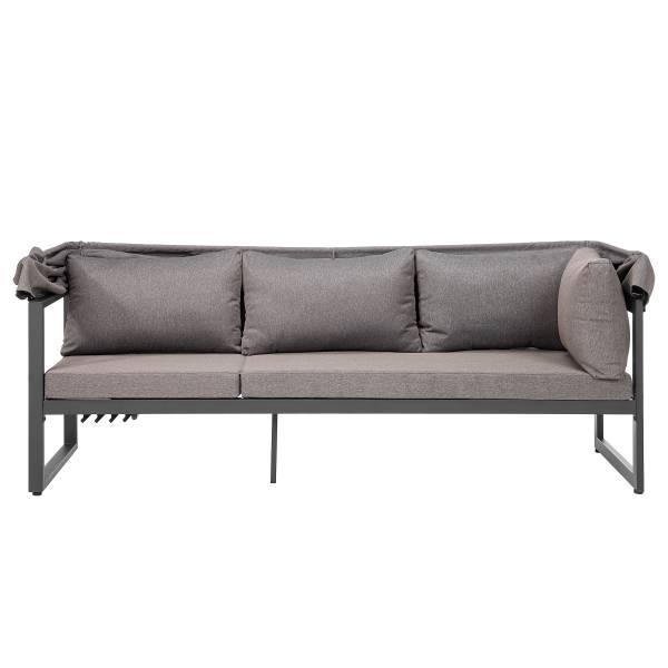 Set di 5 mobili da esterno Randa Acciaio / Poliestere - Grigio