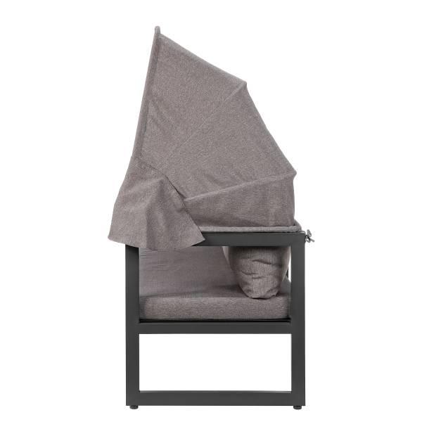 Set di 5 mobili da esterno Randa Acciaio / Poliestere - Grigio