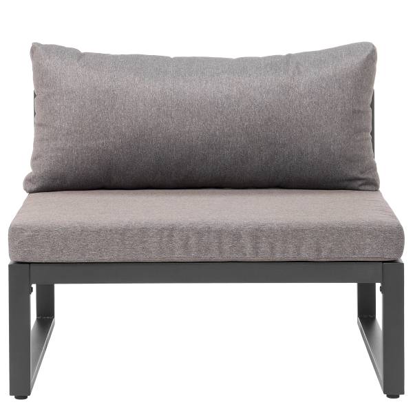 Set di 5 mobili da esterno Randa Acciaio / Poliestere - Grigio