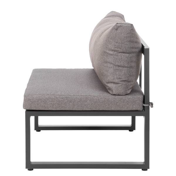 Set di 5 mobili da esterno Randa Acciaio / Poliestere - Grigio