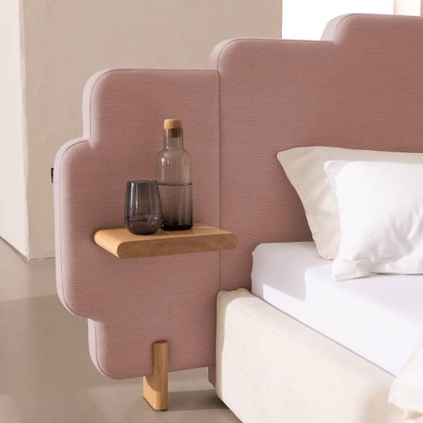 Polsterbett ZOCA design Chenille Roselia: Mauve - 160 x 200cm - 1 Bettkasten