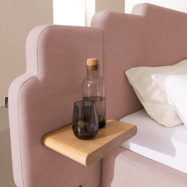 Polsterbett ZOCA design Chenille Roselia: Mauve - 160 x 200cm - 1 Bettkasten