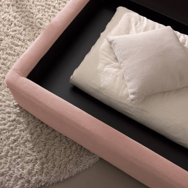 Polsterbett ZOCA design Chenille Roselia: Mauve - 160 x 200cm - 1 Bettkasten