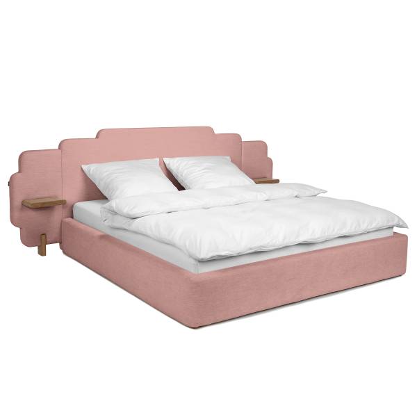 Polsterbett ZOCA design Chenille Roselia: Mauve - 160 x 200cm - 1 Bettkasten