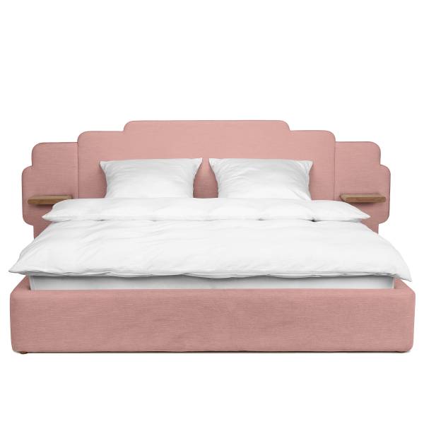 Polsterbett ZOCA design Chenille Roselia: Mauve - 160 x 200cm - 1 Bettkasten