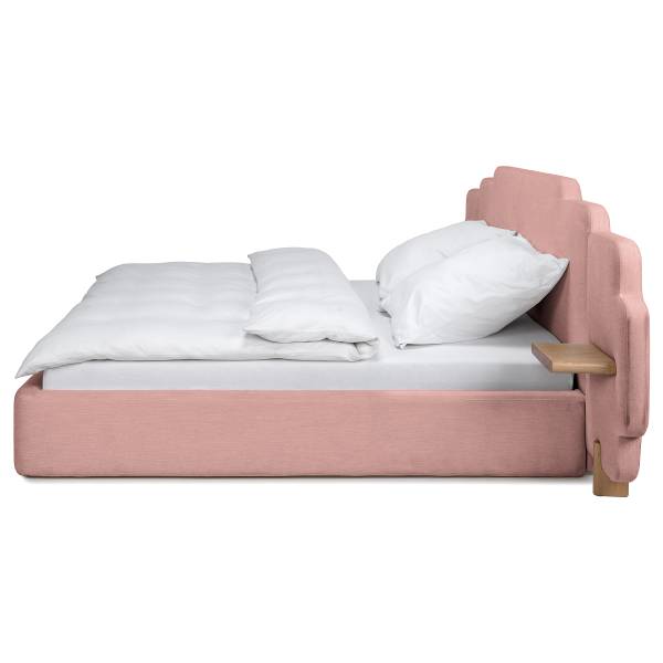 Polsterbett ZOCA design Chenille Roselia: Mauve - 160 x 200cm - 1 Bettkasten