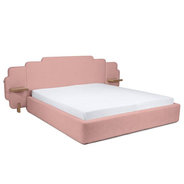 Polsterbett ZOCA design Chenille Roselia: Mauve - 160 x 200cm - 1 Bettkasten